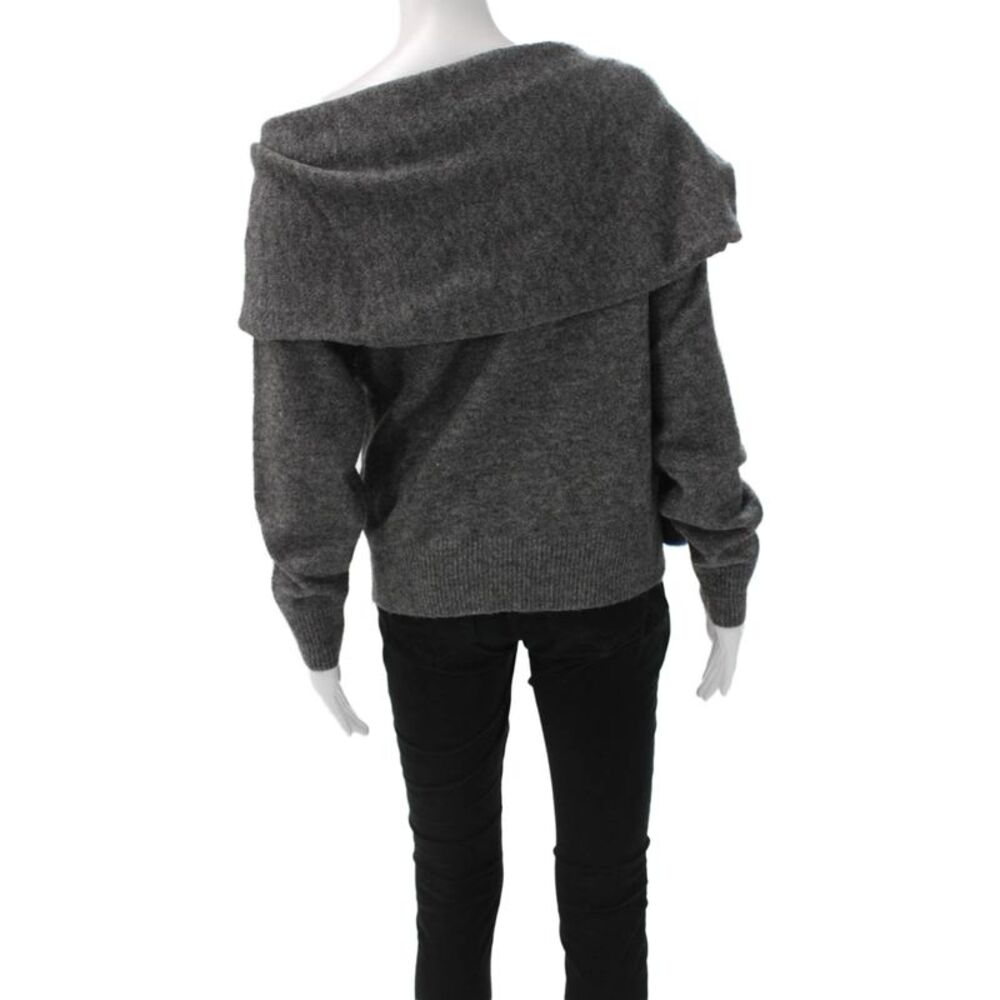 Zara Womens Pullover Boat Neck Long Sleeve Gray Elastane Size S - Picture 3 of 5